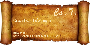 Csorba Tímea névjegykártya